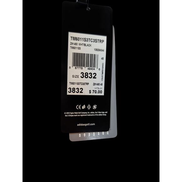 Adidas NWT Golf Pants Mens 38x32 White Climalite 3 Stripe Tech Performance Pants - Picture 13 of 13